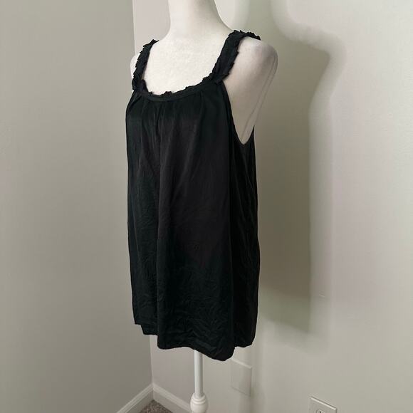7 For All Mankind black silk tank top size M - Picture 3 of 14